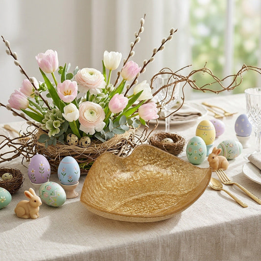 Ilary Queen Svuotatasche Lips Vetro Pop Kiss Oro 22/17 cm