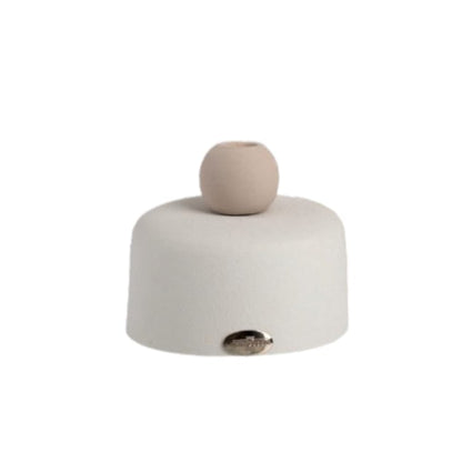 Ilary Queen Vasetto in Gres con Pampas H.7,5cm Bianco