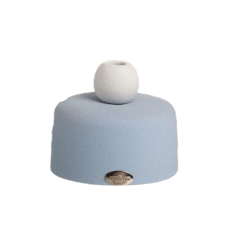 Ilary Queen Vasetto in Gres con Pampas H.7,5cm Celeste