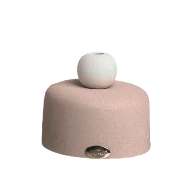 Ilary Queen Vasetto in Gres con Pampas H.7,5cm Cipria