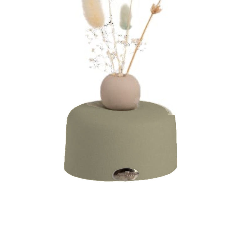 Ilary Queen Vasetto in Gres con Pampas H.7,5cm Salvia