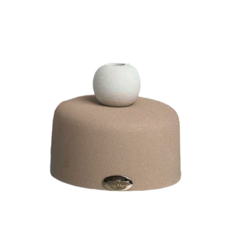 Ilary Queen Vasetto in Gres con Pampas H.7,5cm Tortora