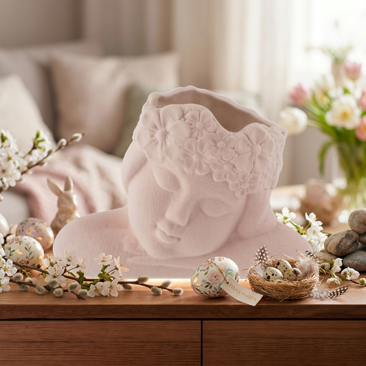 Ilary Queen Vaso Angelo Puttino Gres Rosa 15x11 cm