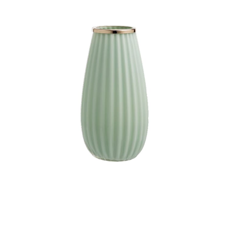 Ilary Queen Vaso Basic in Vetro Colorato H. 19,5/26/37 cm Salvia