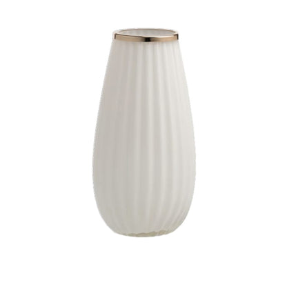 Ilary Queen Vaso Basic in Vetro Colorato H. 19,5/26/37 cm bianco 