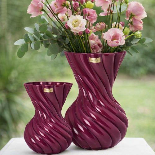 Ilary Queen Vaso Ciliegia Foulard in Vetro Design 29/21 cm