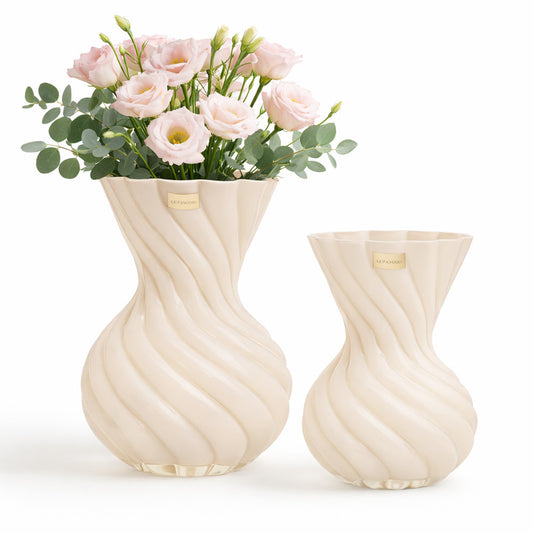 Ilary Queen Vaso Panna Foulard in Vetro Design 29/21 cm