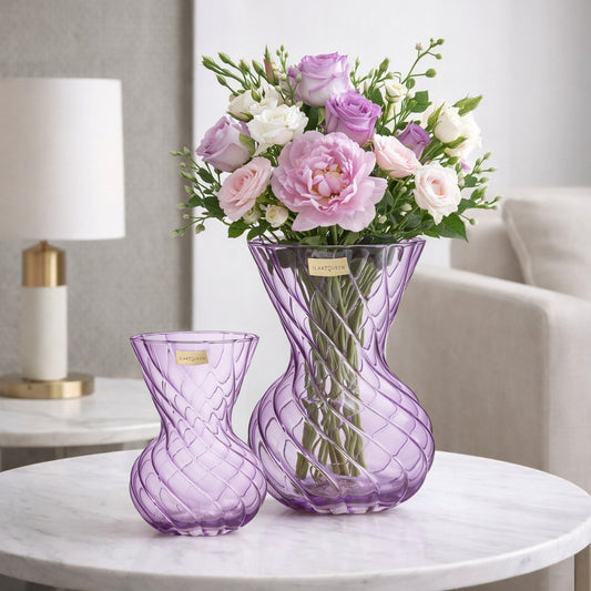 Ilary Queen Vaso Viola Ferrara Vetro Lustrato 29/21 cm