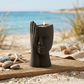 Ilary Queen Volto Porta Candela in Gres Antracite H 18 cm