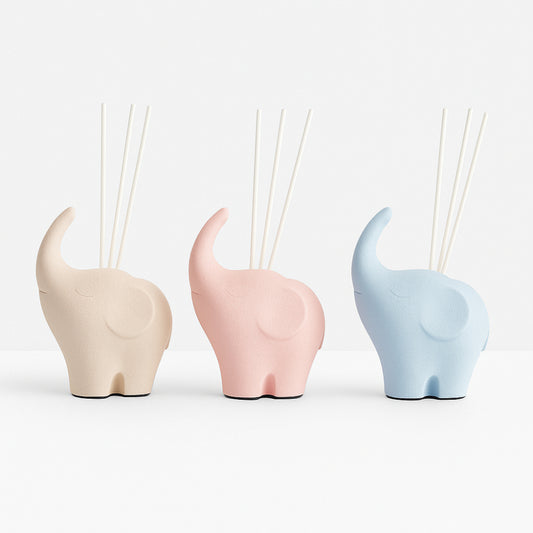 Ilary Queen Elefantino Diffusore in Gres - H 13.5 cm (Vari Colori)