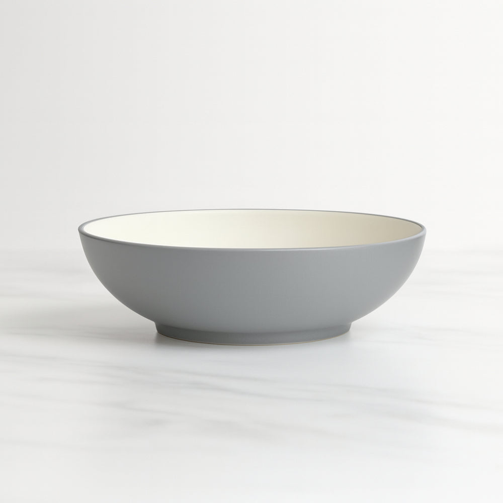 Insalatiera Noritake Colorwave crema e grigio Ø25 cm in stoneware