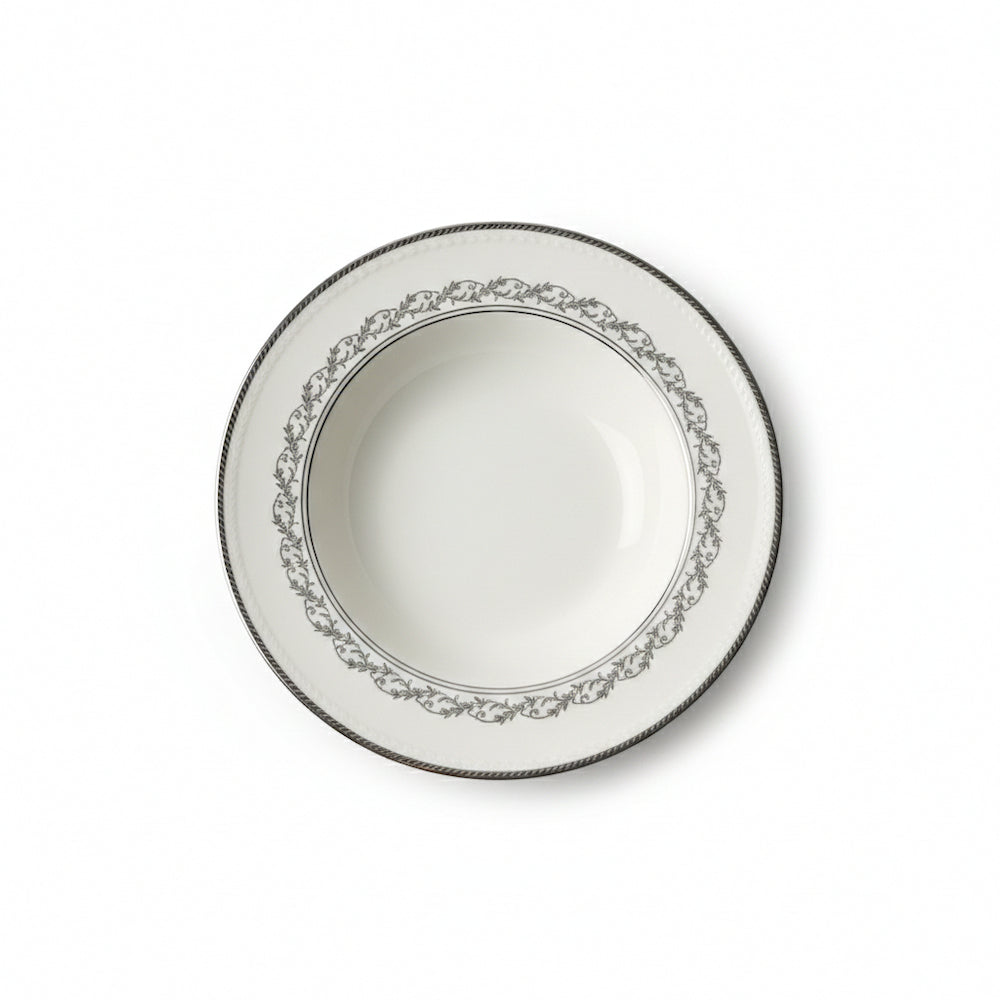 Insalatiera Noritake Westover Platinum porcellana Ø 23 cm H 8 cm