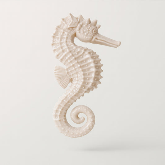Ippocampo Rosa Ceramiche in ceramica tortora H 19 cm decorativo