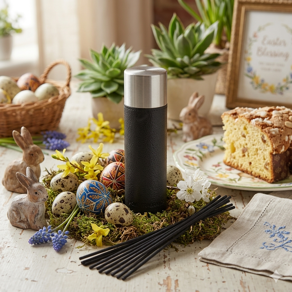 JJ Diffusore d’Ambiente Eco Pelle Nera 15,5x4,5 cm