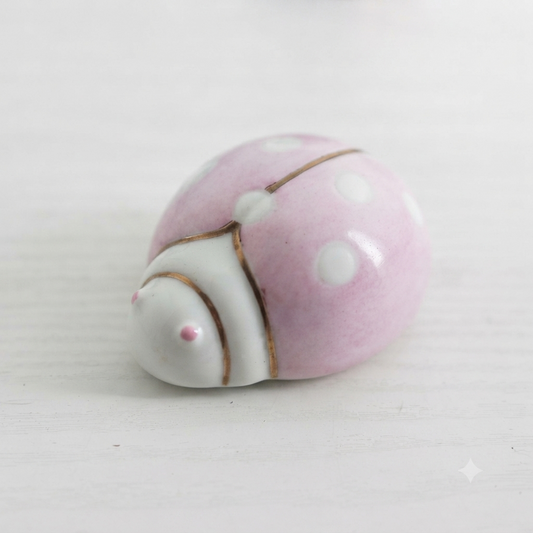 La Galleria Coccinella Porcellana di Limoges Rosa 6x7x3,5 cm