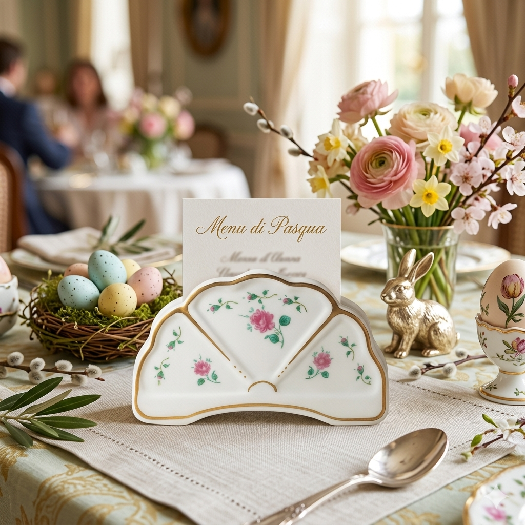 La Galleria Pami Porta Tovaglioli Porcellana Rose 16 cm