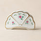 La Galleria Pami porta tovaglioli porcellana decorato rose 16 cm