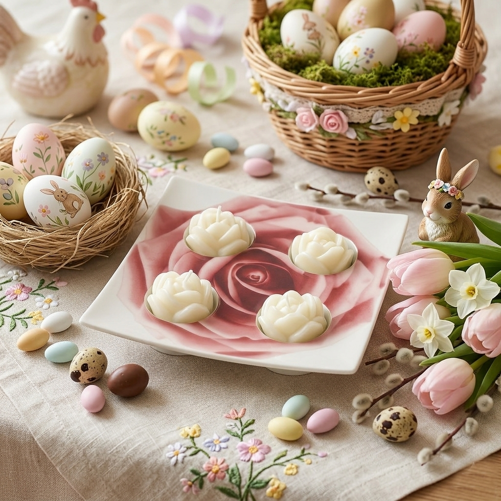 La Galleria Porta Candele Pami Rose Porcellana 17x17 cm