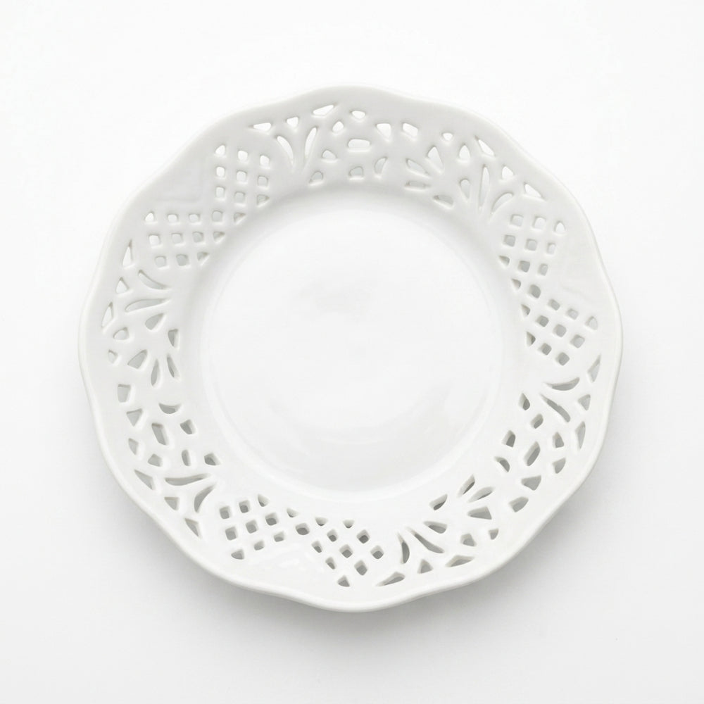 La Porcellana Bianca Piattino Traforato 14 cm Elegante