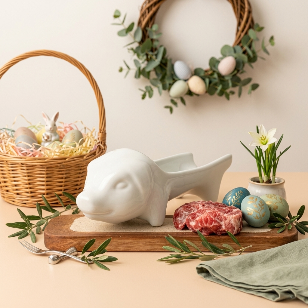 La Porcellana Bianca Porta Salame Maialino Porcellana 9x26 cm