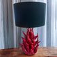 Lampada Alberelli Cono Fiamma in Ceramica di Capodimonte - H70 cm