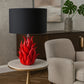 Lampada Cono Fiamma Capodimonte H 70 cm in ceramica artigianale

