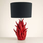 Lampada Cono Fiamma Capodimonte H 70 cm in ceramica artigianale


