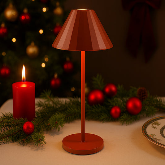 Lampada LED Lucignola Palais Royal in terracotta H35 cm