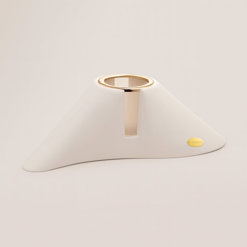 Lampada Vesuvio Ilary Queen in ceramica bianca con LED