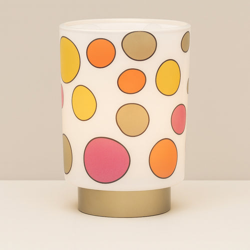 Cuorematto Lampada Vetro Pois 10×14 cm