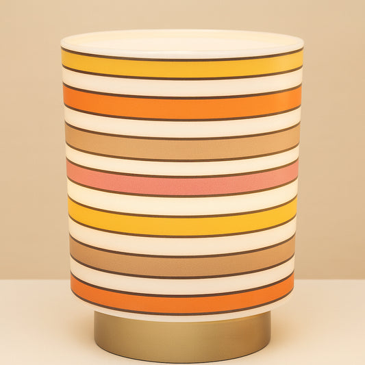 Lampada in vetro Cuorematto 8,5×12 cm decoro righe Made in Italy