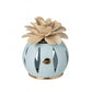  Lampada sfera LED Ilary Queen in ceramica traforata Ø 12x16 cm vari colori azzurro polvere