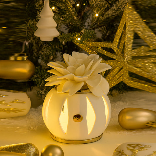  Lampada sfera LED Ilary Queen in ceramica traforata Ø 12x16 cm vari colori 
