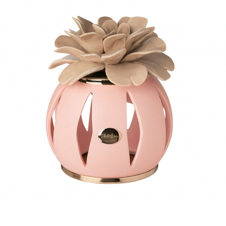  Lampada sfera LED Ilary Queen in ceramica traforata Ø 12x16 cm vari colori rosa