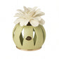  Lampada sfera LED Ilary Queen in ceramica traforata Ø 12x16 cm vari colori verde
