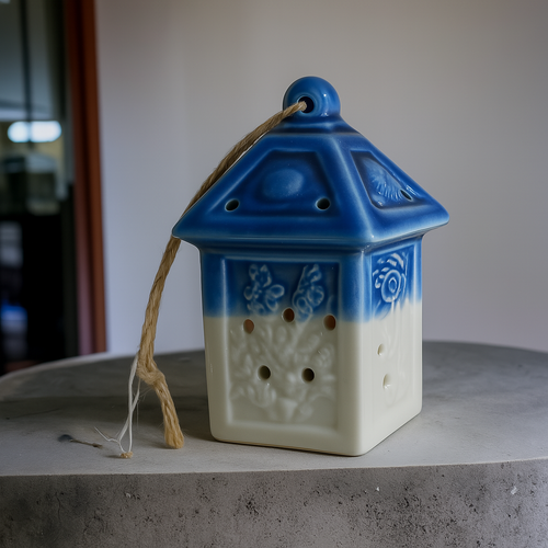 Ad Creazioni – Lanterna Porcellana Bianca con LED 12cm