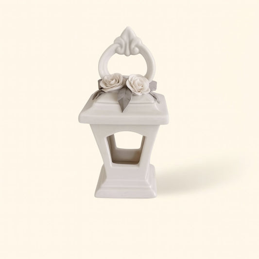Lanterna Sharon in porcellana Capodimonte H16x9 cm – oggetto decorativo artigianale Made in Italy – Le Favole

