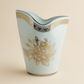 Limoges – Vaso in Porcellana 26x19x12 cm Decoro Peonia Platino