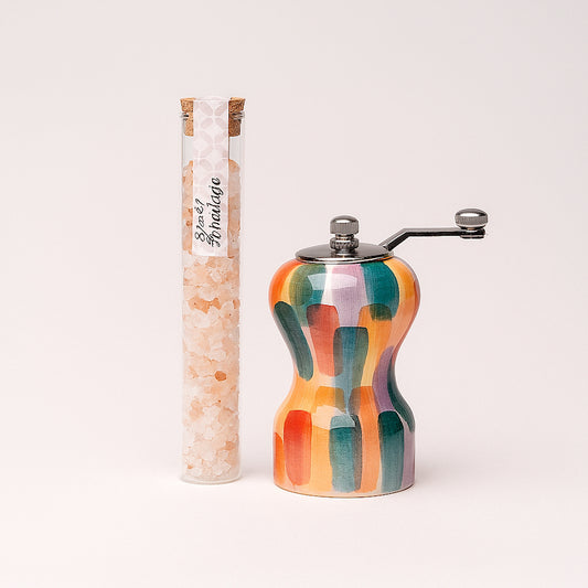 Macinasale Cuorematto a Brush in Ceramica e Acciaio Ø6xH12 cm Bomboniera