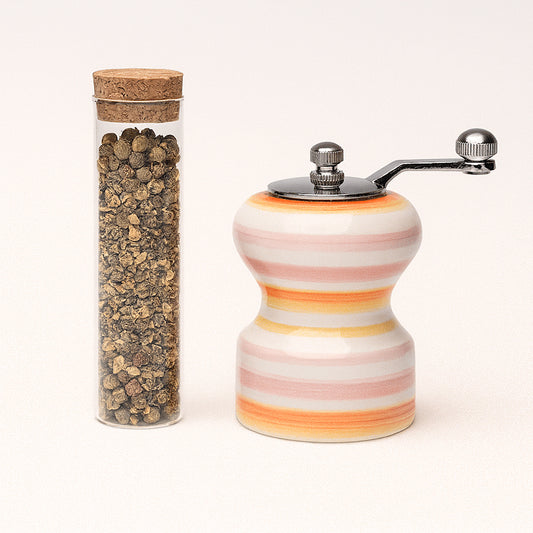 Macinasale Cuorematto a Multi in Ceramica e Acciaio Ø6xH9 cm Bomboniera