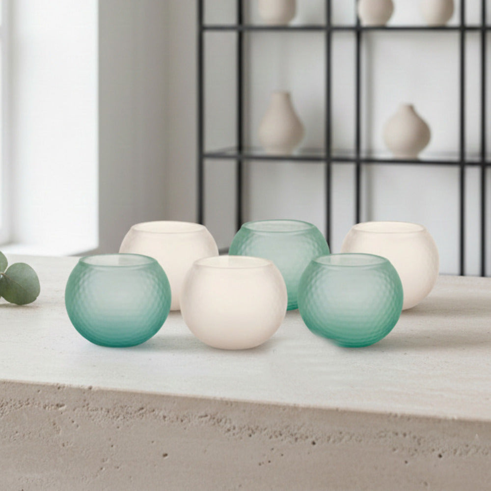 Madrhélen Paris Bubble Set Liquore 6 Bicchieri in Vetro 9x7,5 cm Panna