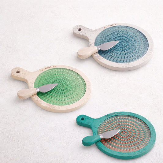 Madrhélen Paris Tagliere con Coltello Linea Bubble 27x19 cm