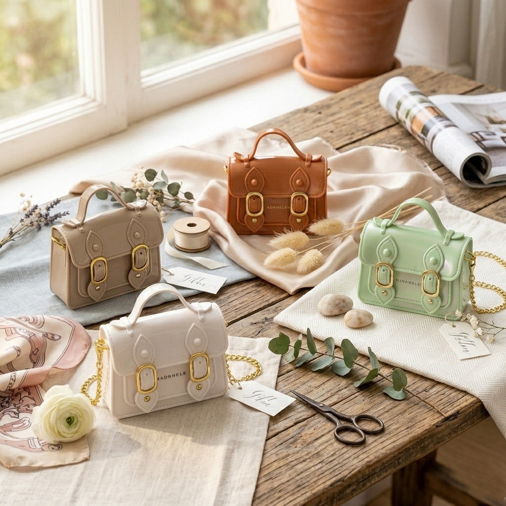 Madrhelen Borsa Lucida con Catena Fashion Bags 12,5x9 cm