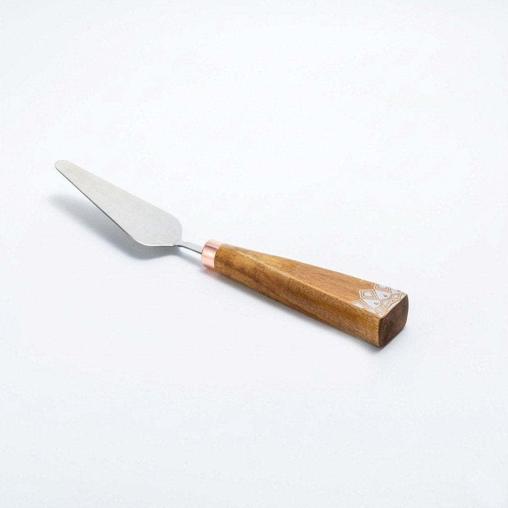 Madrhelen Paletta Dolce Acciaio Legno 23 cm Linea Geometric
