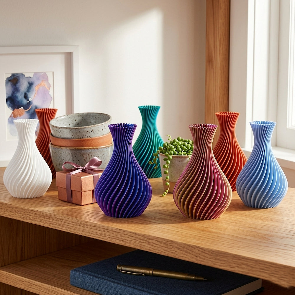 Madrhelen Vaso Plissé PLA H25x17 cm Design Leggero
