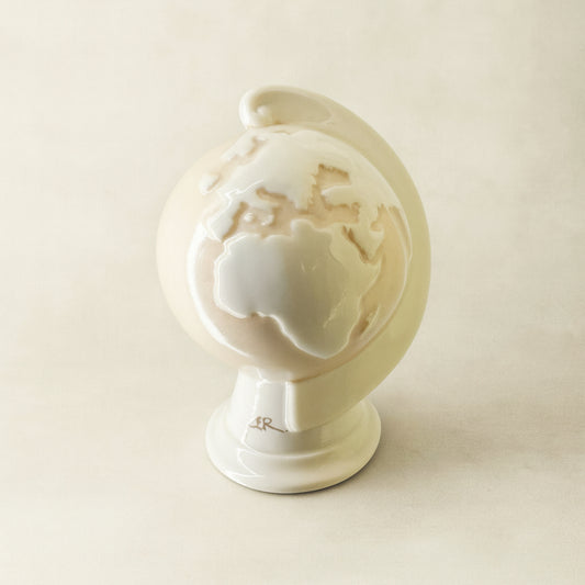 Mappamondo decorativo Ser in porcellana Terra Mia H 11,5 cm
