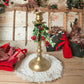 Mascagni  Porta Candele Oro Natalizio Decorativo H.24x11 cm in Acciaio