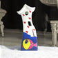 Meum Casa – Casetta Porta Candela “Il Pesce Innamorato” in Porcellana H.18x7,5x7 cm