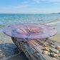Michielotto Centrotavola Vetro Rosa Girali Ø 39 cm Decorativo