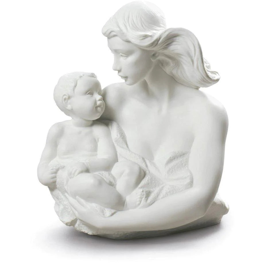 Nao 1883 Che Dolce Che Sei Mamma 33cm In Porcellana Biscuit Bianco By Lladro Maternita How Sweet You Are